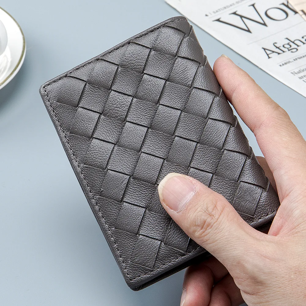 Classic Men's Wallet with Multiple Compartments, Including Cardholder and Coin Purse, Made of High-quality Sheepskin Material