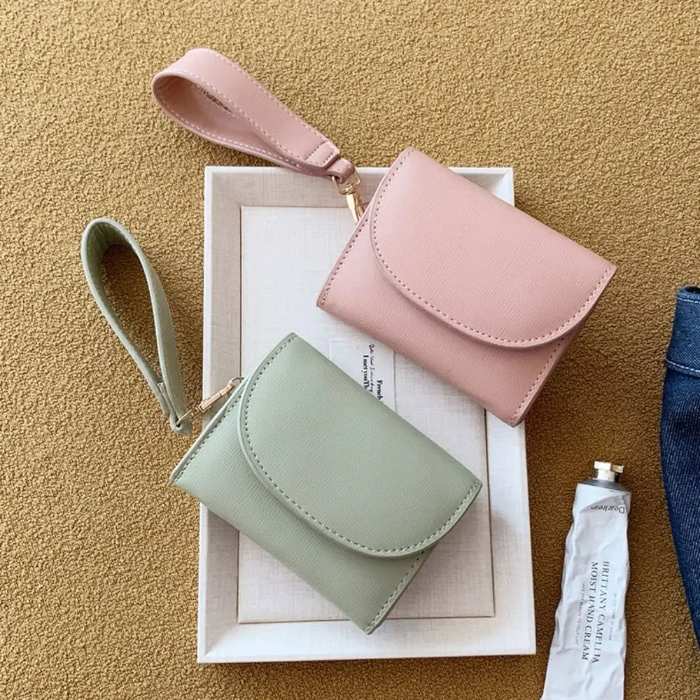 محفظة بسيطة بحزام عريض على الطراز الكوري، حقيبة بطاقات رفيعة للغاية، حامل بطاقات متعدد الوظائف، حقيبة للعملات المعدنية في الهواء الطلق