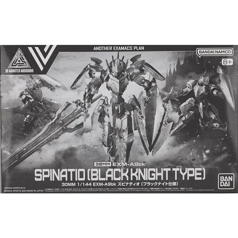 In Stock Bandai Anime 30MM EXM-A9bk Spinatio[ BLACK KNIGHT TYPE ] 1/144 Assembly Action Figure Model Toys Collectible Kids Gifts