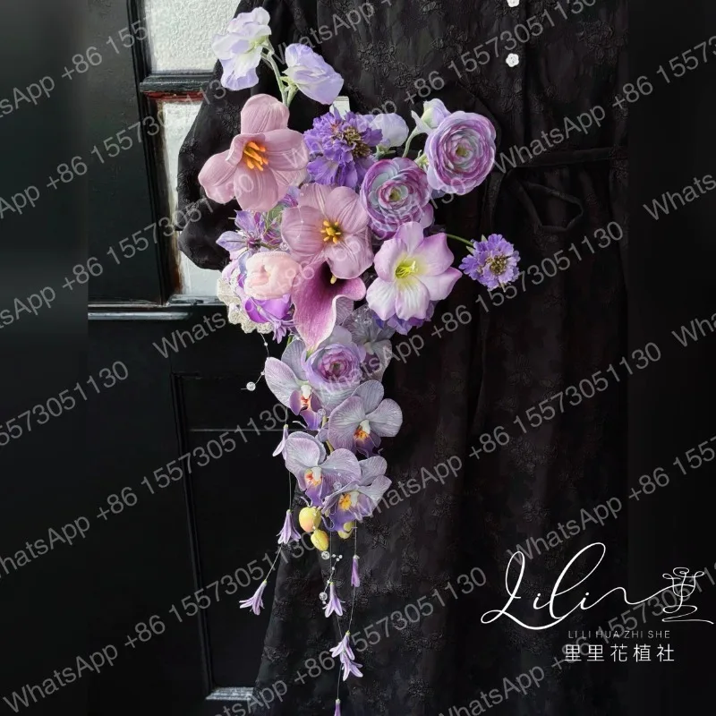 Advanced Sense Simulation Bouquet Monet Oil Painting Wind Shooting Props Bride Engagement Wedding Bouquet Photography Simulation