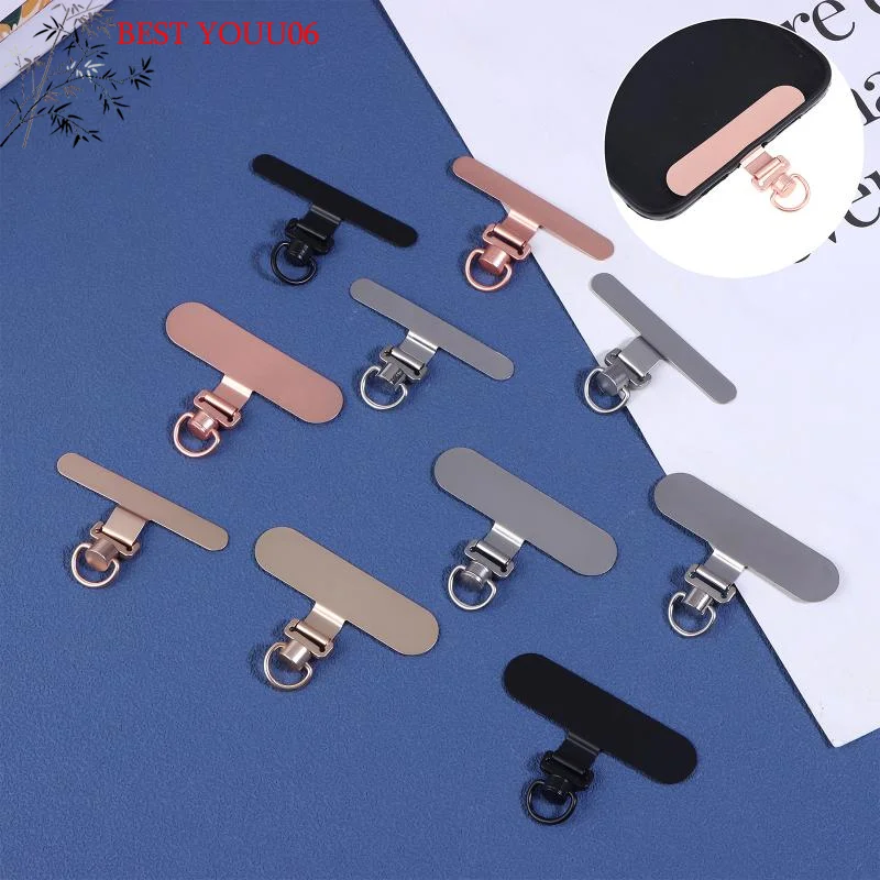 (YOUU06)1Pc Metal Phone Lanyard Gasket Patch Detachable Mobile Phone Rope Card Clip Universal Anti-Lost Phone Strap Holder