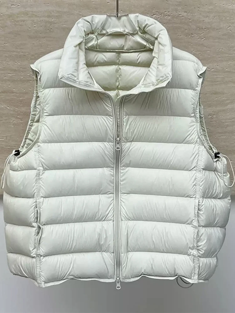 

Women's down Cotton Vest Outerwear Winter Thi Warm Loose oulder Bared Jaet Sli Fem Faion Korean Sle Long Sle...