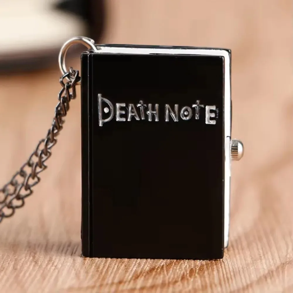 Japanese Anime Antique Necklace Chain Clock Pendant Death Note Book Quartz Pocket Watch for Men Women image 3