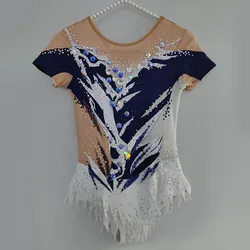 Rhythmic Gymnastics Leotards Round Neck Luxury Full Diamond Girls Competition Performance BD1690