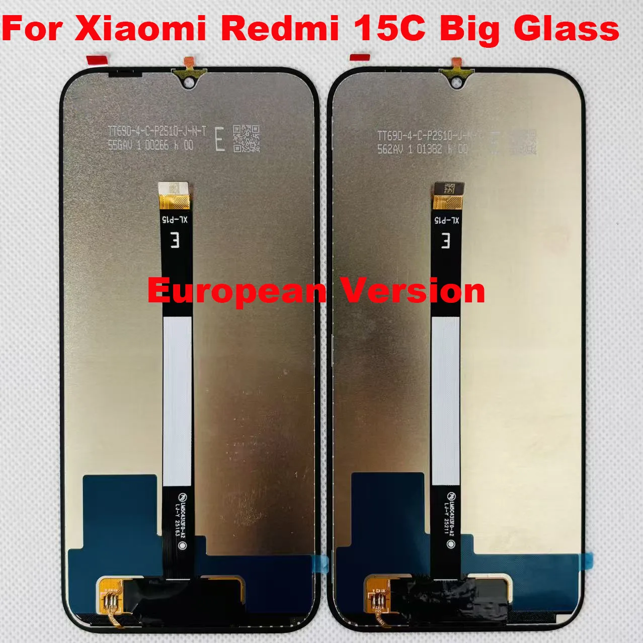 6.9 ''Original pour Xiaomi Redmi 15C grand verre 4G 25078RA3EL 25078RA3EE Version européenne LCD écran tactile numériseur