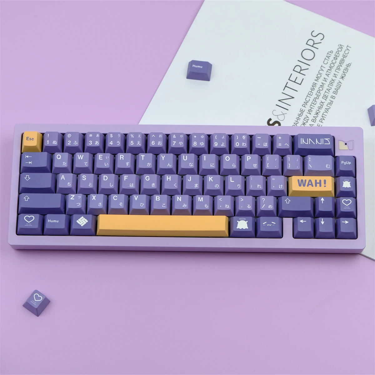 1 Set Ancient God Priest Keycaps PBT Dye Subbed Key Caps For Customized MX Switch Mechanical Keyboard Cherry Profile Keycap