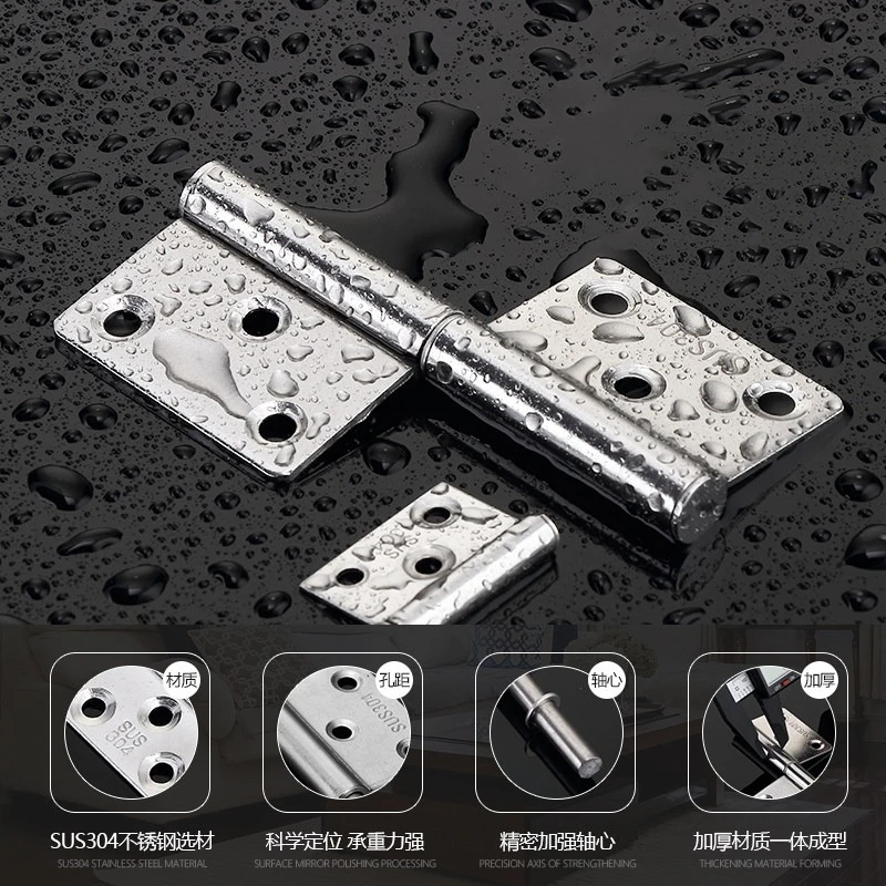 20pcs 2 Inch Stainless Steel Hinge Flag Shape Detachable for Aluminum Doors Bathroom Door Removable Hinge Furniture Hinge