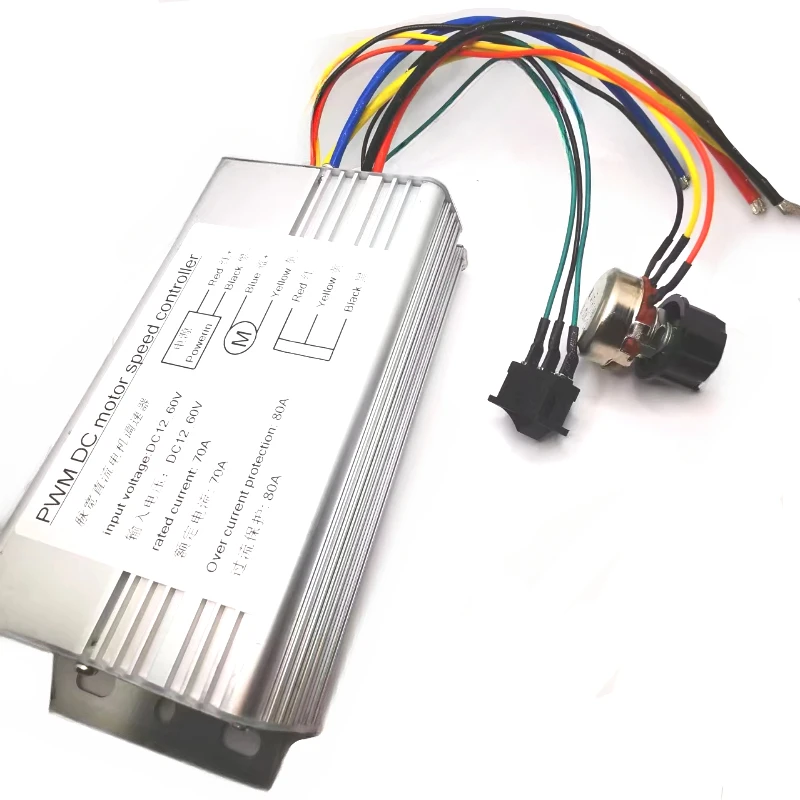 12V-60V DC motor Speed Controller 70A Reversible PWM Control Forward Reverse Switch