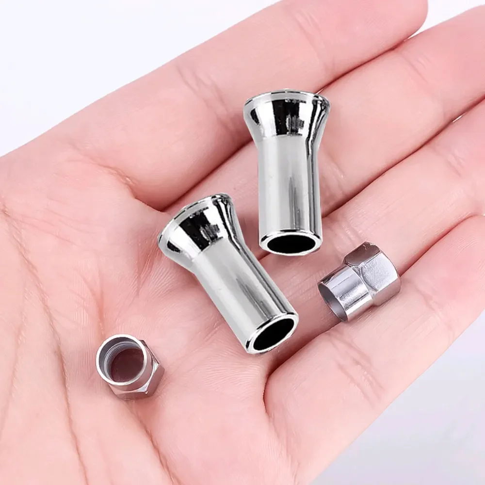 5Set Car Tire Wheel Tyre Valve Stem Hex Caps TR414 Auto Wear Tire Valve Caps Sleeve Covers Wheels Chrome Dustproof Cover