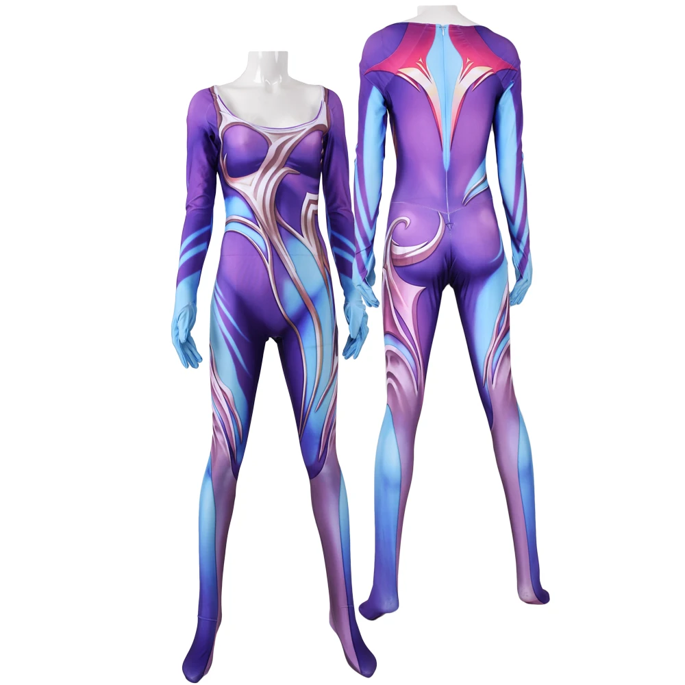 Disfraz de Halloween LOL Kaisa para mujer, traje de superhéroe KAI'SA Zentai, body femenino para adultos y niños