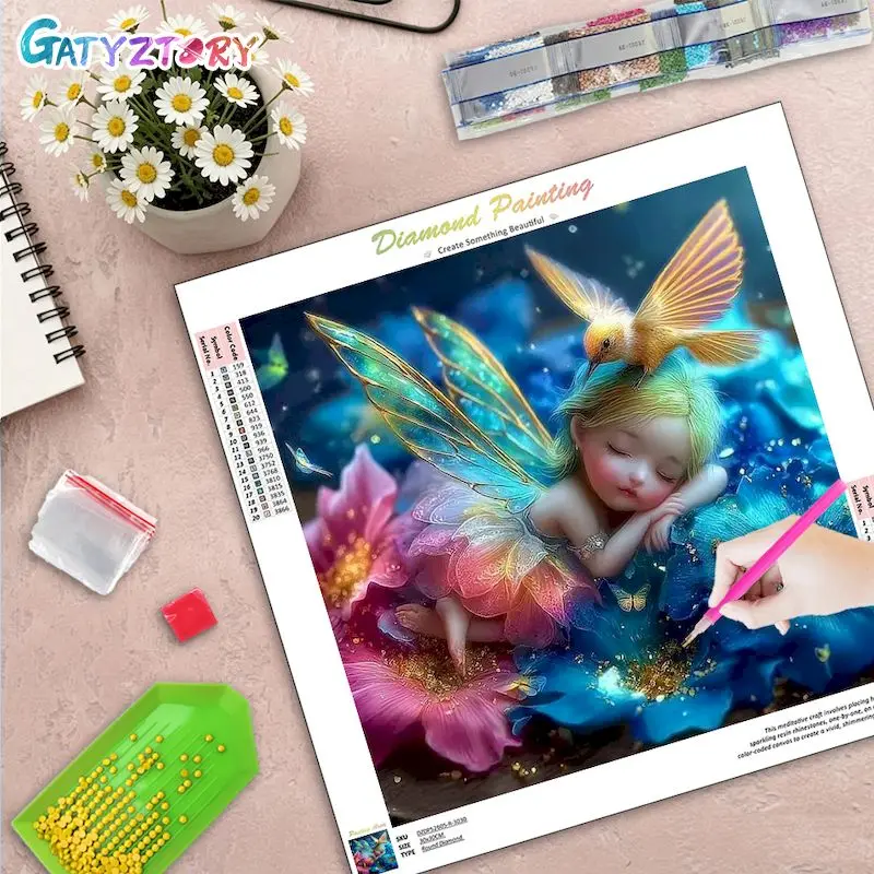 

GATYZTORY Elf Diamond Painting Kits Wall Art Picture Diy Crafts Cartoon Interior Original Gifts Art Supplies