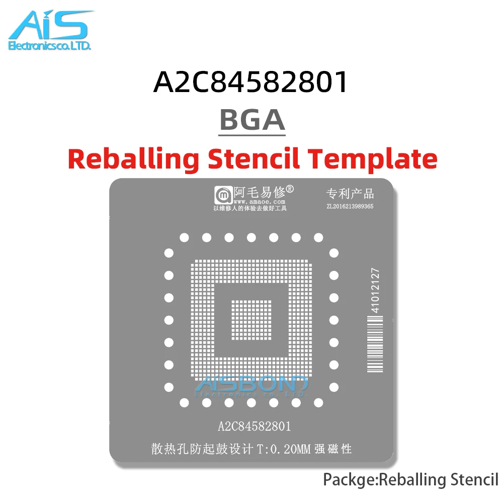 BGA Reballing Stencil Template Station For A2C84582801 Positioning Plate Plant tin net Steel mesh