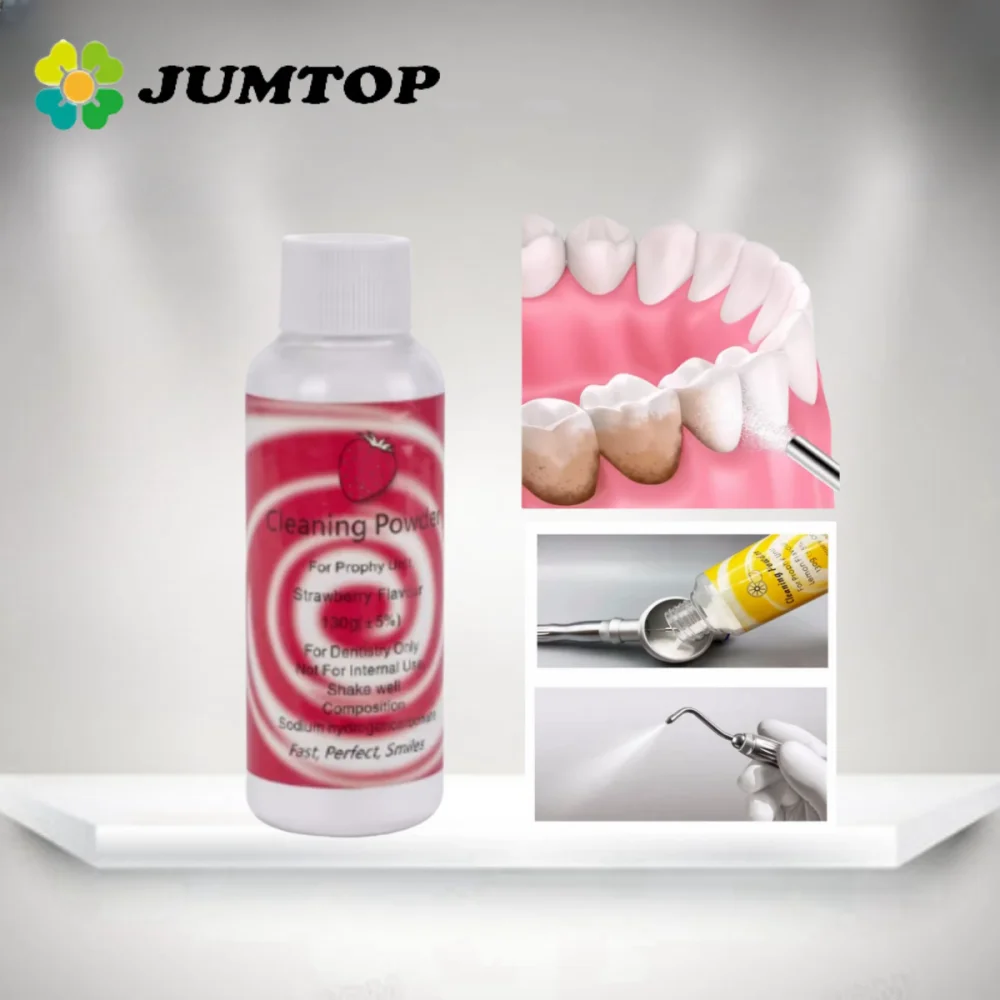 3 Flavors 130GTooth Whitening Dental Cleaning Powder Air Jet Flow Teeth Polishing Prophy Plaque Stain Removal Oral Care Essence