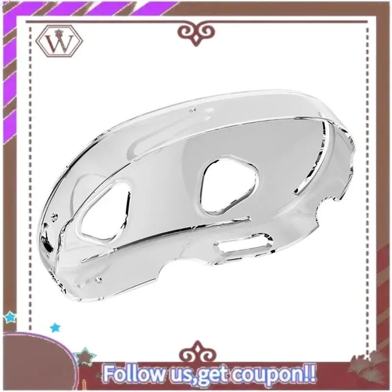 ABBG-For Meta Quest 3S Clear Protective Case+Lens Cover+Joystick Cap TPU Protector Dustproof Cover Set For Meta Quest 3S