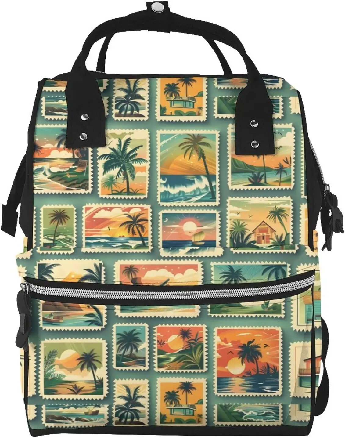 

Hawaii Stamp Printing Diaper Bag for Women Multifunction Travel Nappy Bag Waterproof Mummy Backpacks Large Capacity Daypack