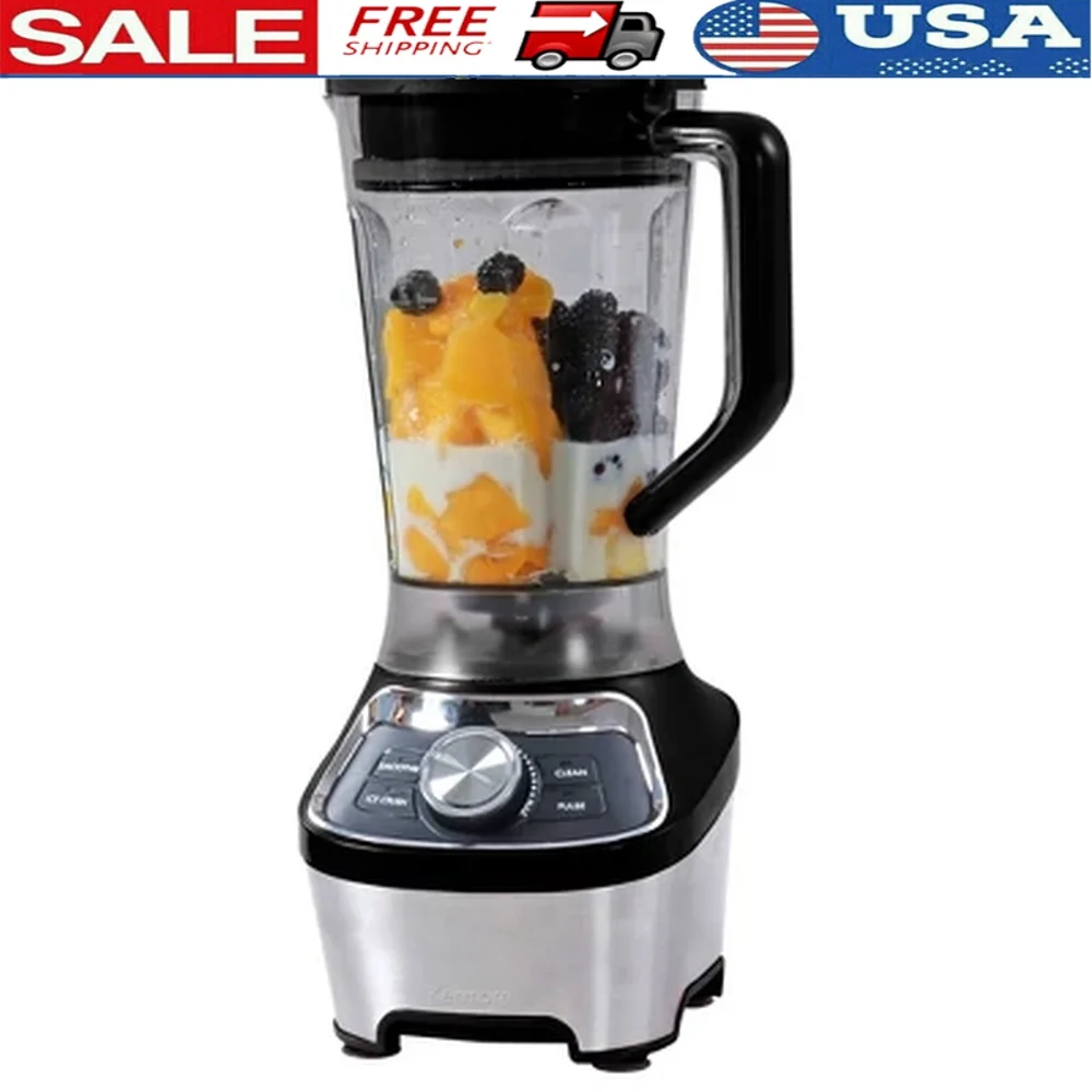 64oz Stand Blender 1200W Stainless Steel Blades 16 Speeds Smoothie Ice Crush Dishwasher Safe Tritan Pitcher Auto Clean