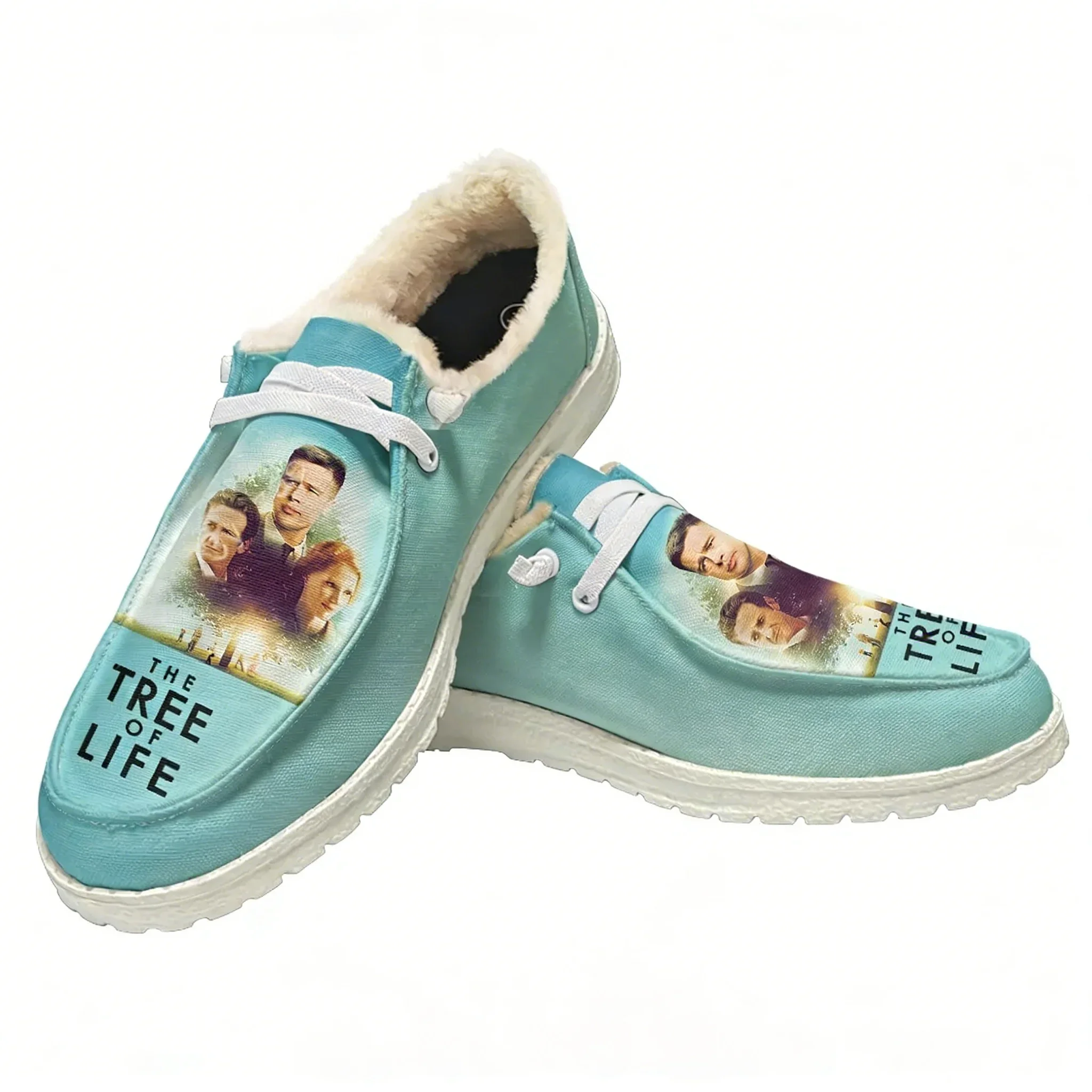

The Tree of Life Plush Flat Shoe Men Women Teenager Warm Shoe Indoor Outdoor High Quality Lightweight Shoes Custom Made Footwear