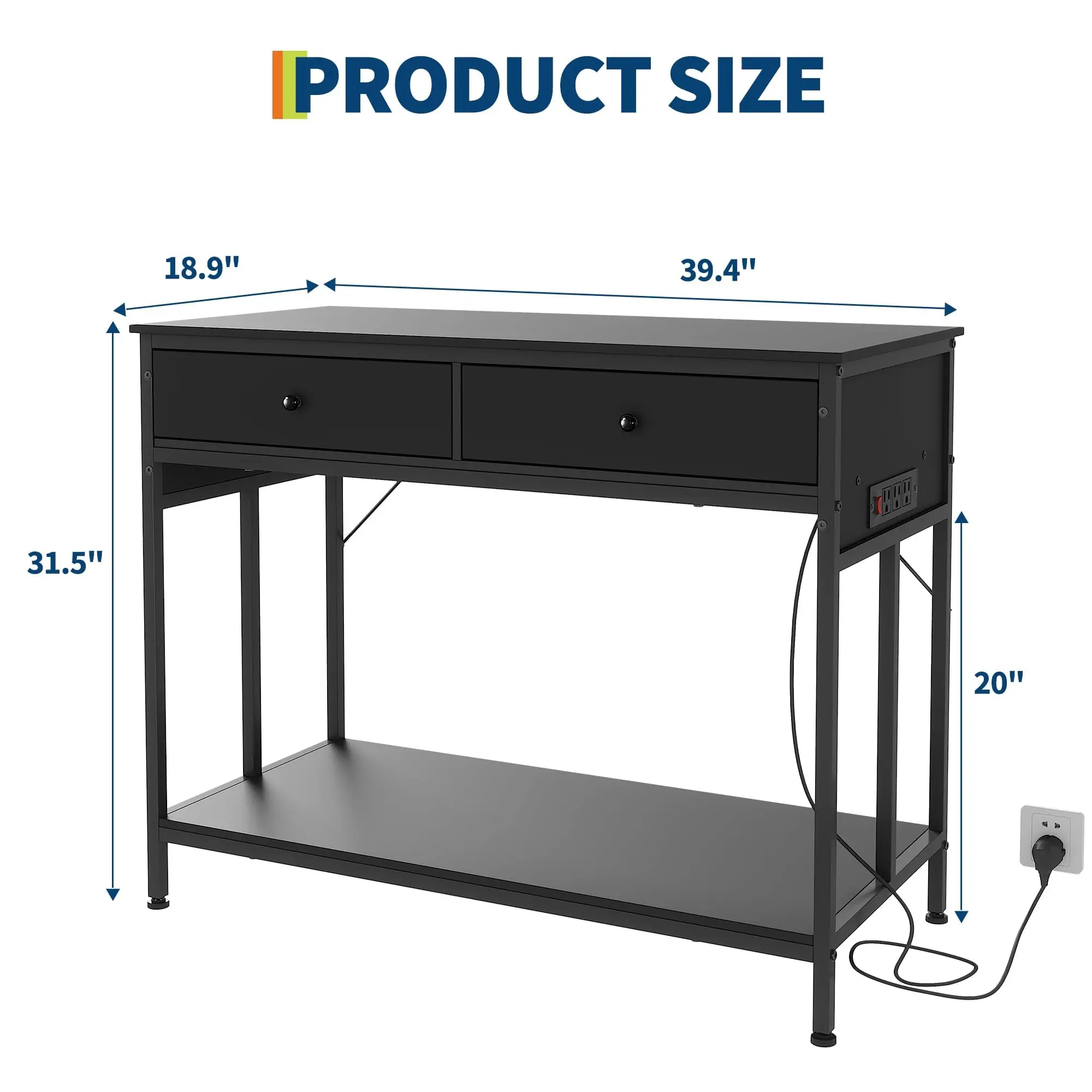 40-50 Gallon Aquarium Stand with Power Outlet & 2 Drawers, Dual Metal Fish Tank Stand Adjustable Height Feet, 660 Lbs