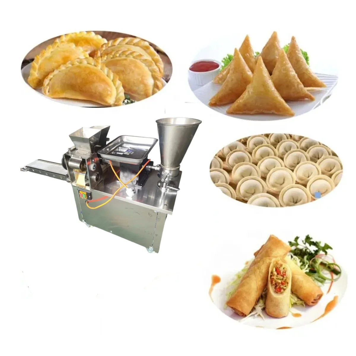 Grain product Making Machine Automatic Dumpling Gyoza Machine/Russia Ravioli/Pierogi/Pelmeni/Empanada Samosa Machine HJ-JZ80