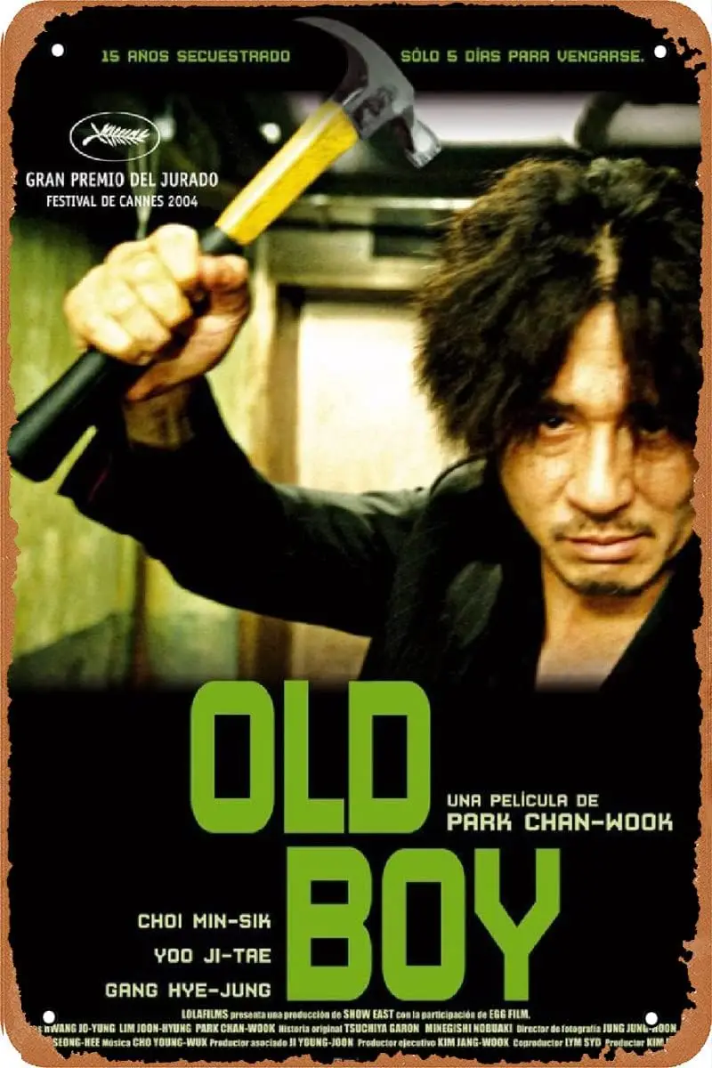 

Плакат по мотивам фильма Oldboy, знак по мотивам фильма, винтажный металлический жестяной знак, декор на стену, 8x12 дюймов