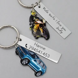 Car Number Plate Keychain,Custom Car key Chain,Personalized Car License Plate Keyring,New Driver Gift for Him