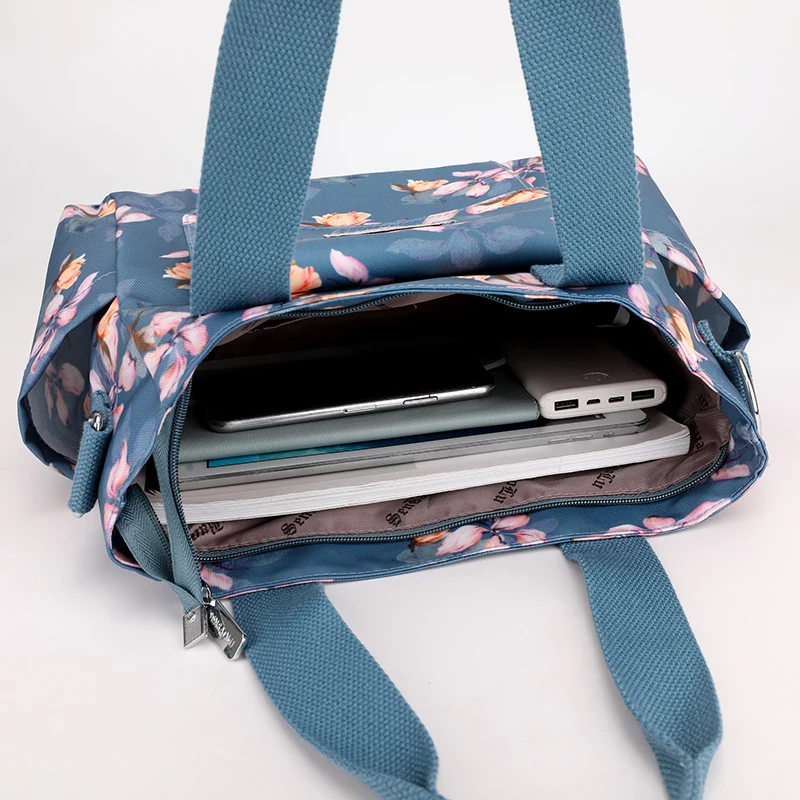 Wear-resistant fabric Women Shoulder Crossbody Bag Printed Flower Top-Handle Bags Female Large Capacity Tote bag Handbags
