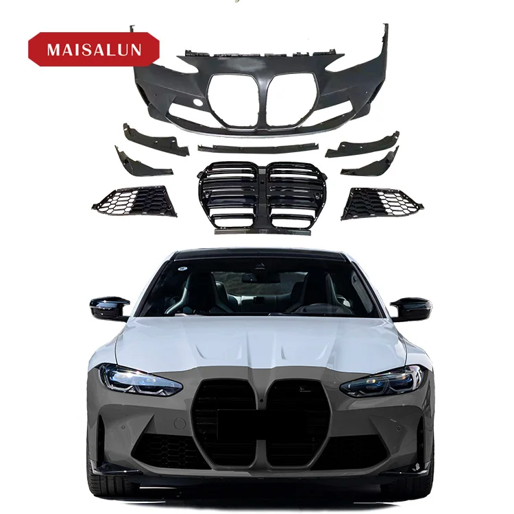 M4 Style Body Kit for BMW 4 Series G22 2020-2022 Front Rear Bumper with Exhaust Grill for BMW Car Bumper Body Kit