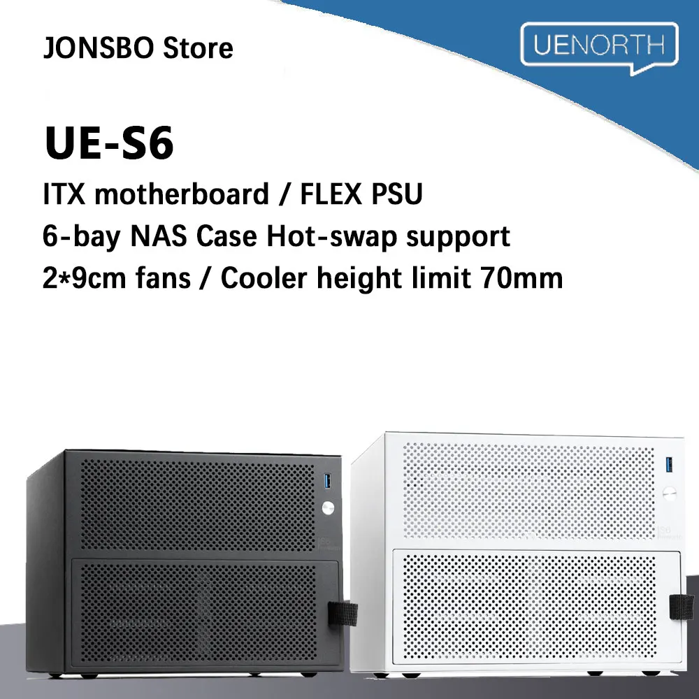 

UENORTH UE-S6 six-slot NAS chassis itx motherboard DIY desktop storage server small case With backplane supports hot swap