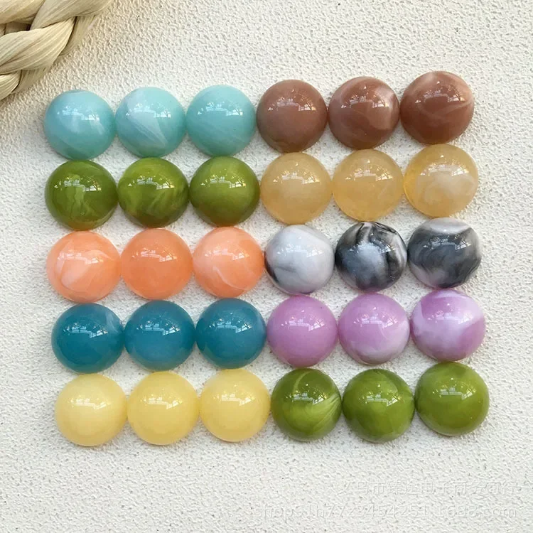 5pcs Japanese color mixed-color halo dye Flat Back Resin Cabochons Scrapbooking DIY Jewelry Craft Decoration Accessories