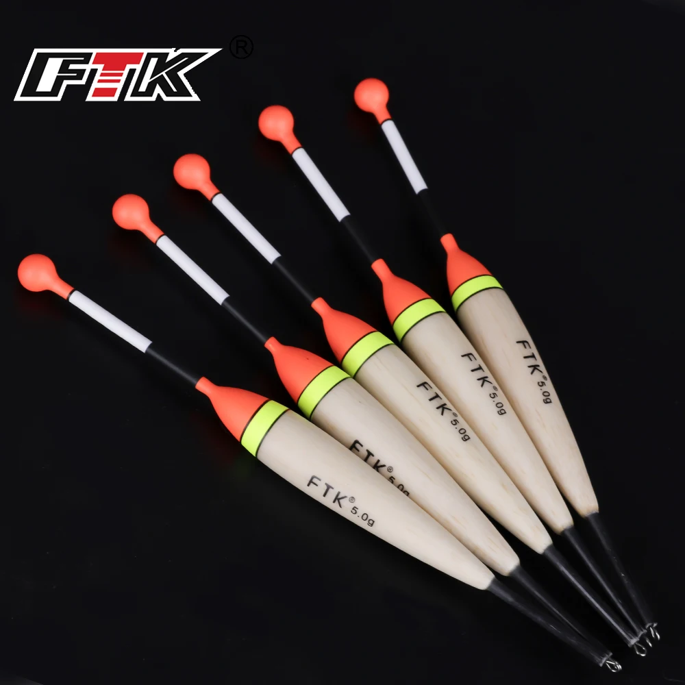 FTK 5pcs/pack Barguzinsky Fir Fishing Float 3g 4g 5g Floating Vertical Buoy Carp Fishing Accessories 14.5cm-17.5cm