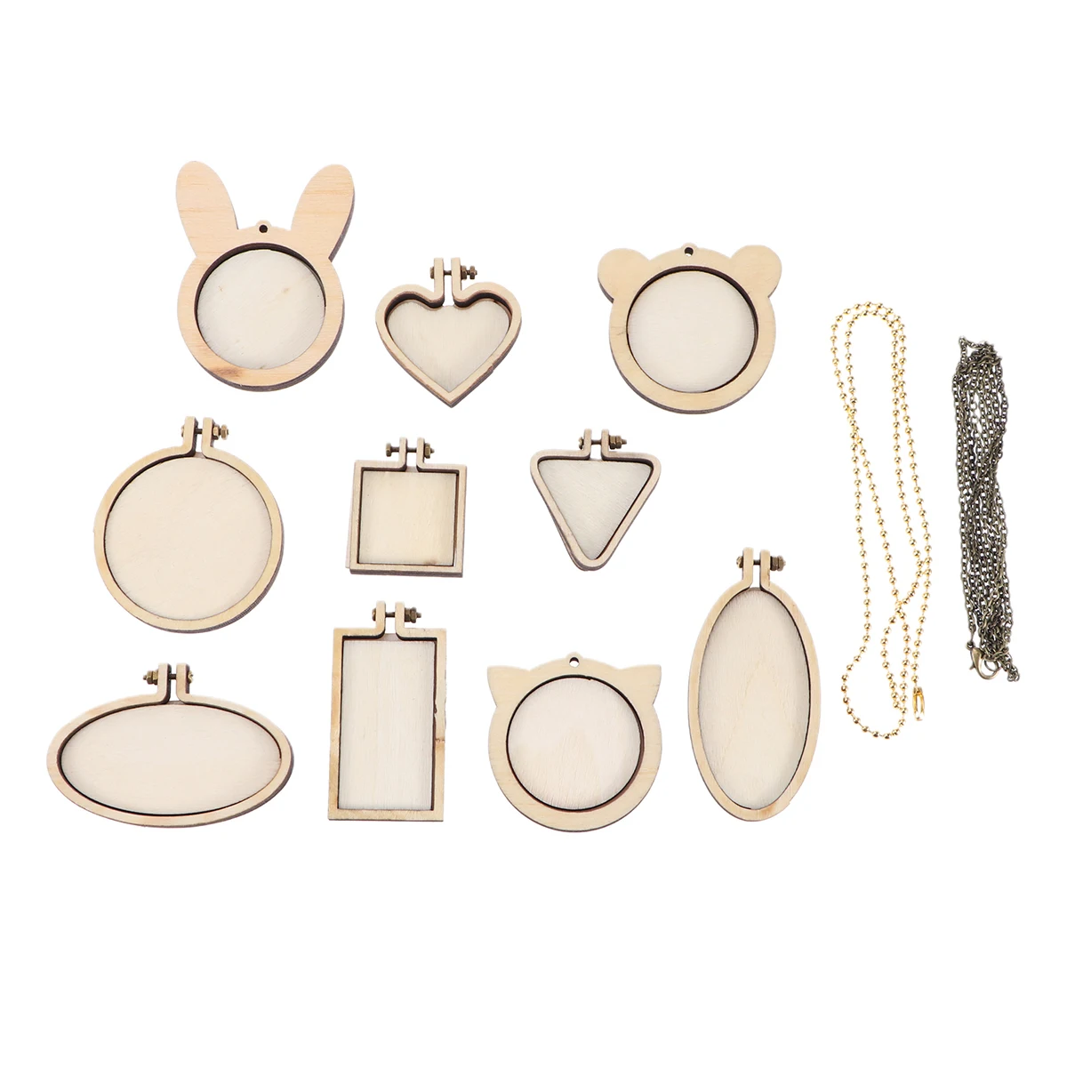 

12 Pcs Embroidery Hoop Wooden Shed Cross Stitch Hoops Mini Pendant Frames for Crafts