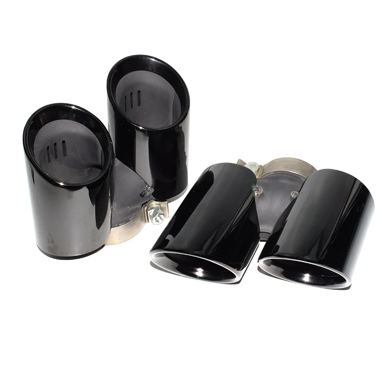 Para Porsche 2011-2019 911 Carrera 911.1 911.2 tubo de escape mejora acero inoxidable negro cuádruple silenciador punta boquilla