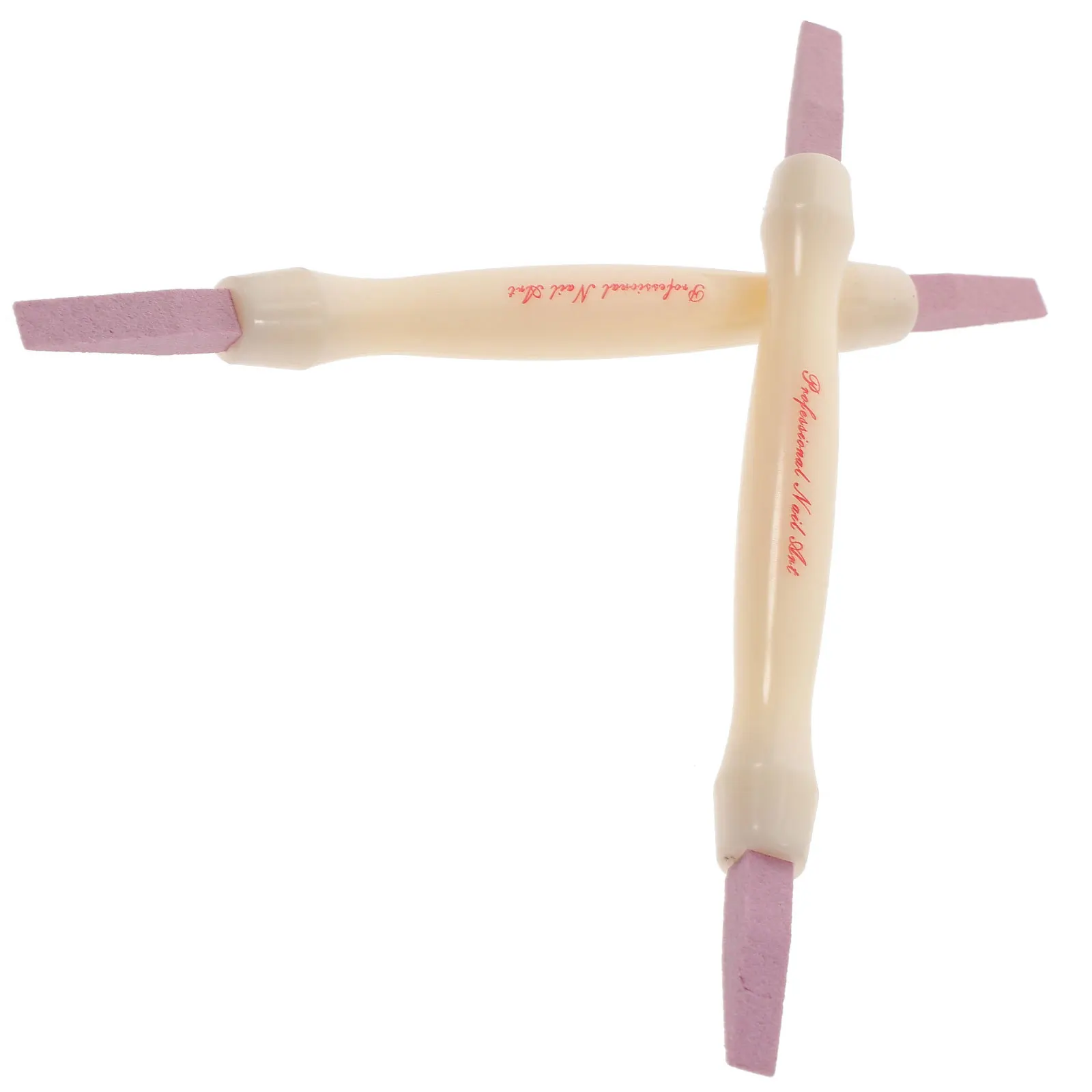 2 قطعة عصا مزدوجة الرأس أداة العناية بالأظافر لتلميع إزالة الجلد الميت منظف البشرة مانيكير ملف طحن