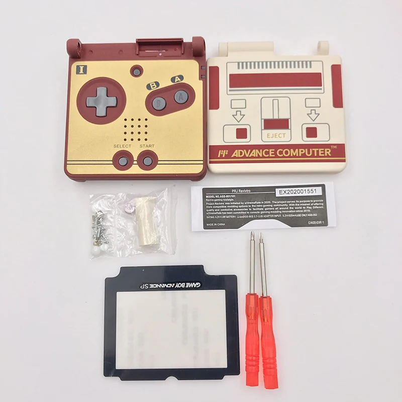 ل GameBoy Advance SP Classic طبعة محدودة استبدال الإسكان شل عدسة الشاشة ل GBA SP الإسكان غطاء الملحقات