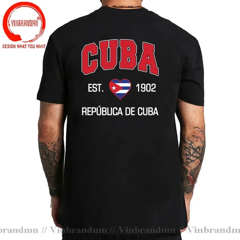 Vintage Cuban Flag Fans Lover T-Shirt EST.1902 La República De Cuba T Shirt Fashion Casual tshirt Streetwear Tee Shirt Camisetas