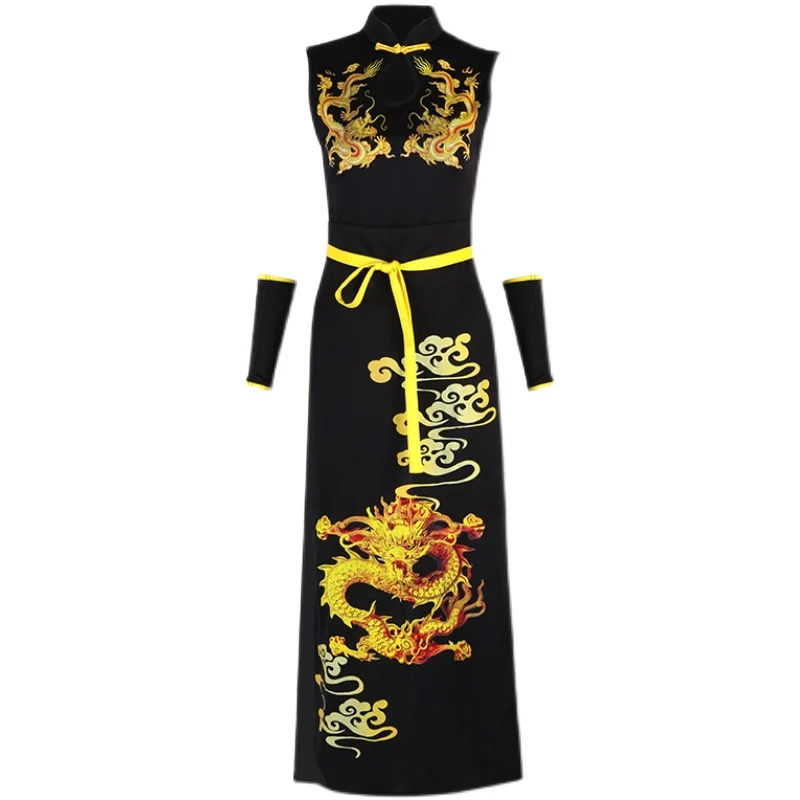 Costumes Ds de danse jazz de style chinois, robe de DJ trempée, vêtements de danse de bar en tricot, nouveau