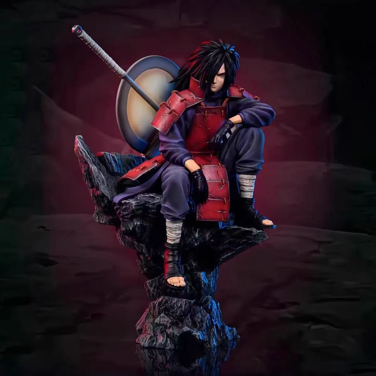 Figuras de acción de Naruto de 28 cm, figuras GK de Uchiha Madara, modelo de colección de PVC, juguetes periféricos, decoración de escritorio, juguete, regalos para niños