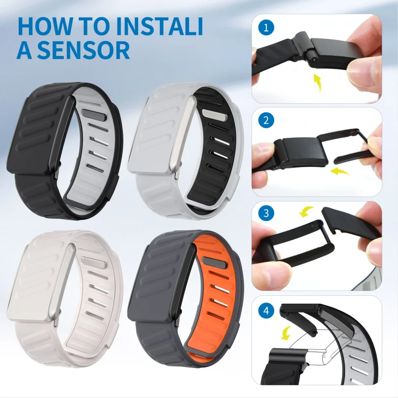 SportFlex Wrist Band Soft-Touch Silicone Waterproof and Sweatproof Replacement Band Compatible for WHOOP 4.0 HRM