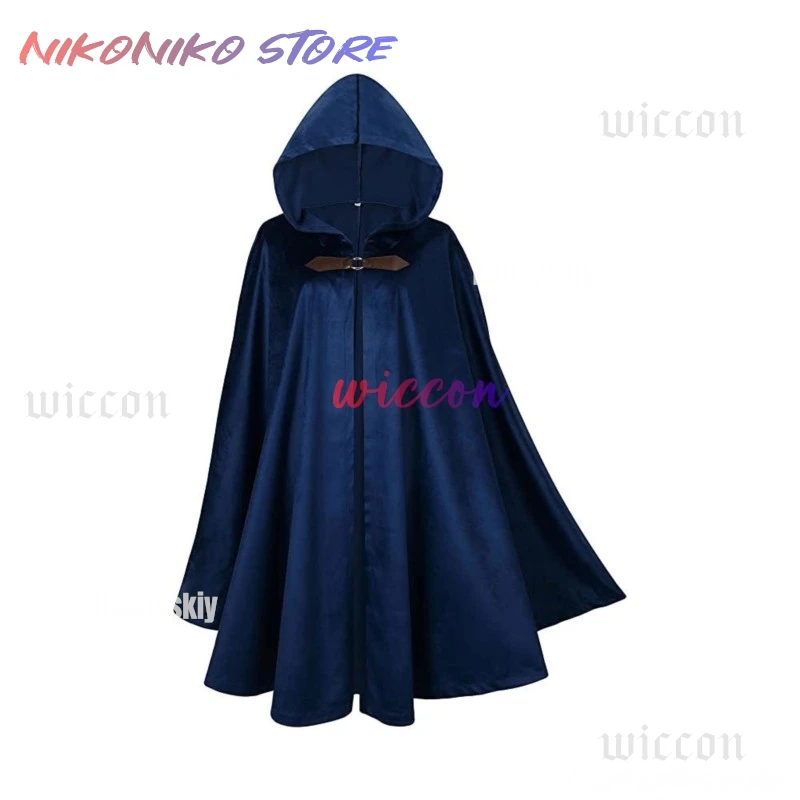 후드와 남자의 벨벳 망토 여성을위한 르네상스 중세 후드 망토 남자 금속 루프 걸쇠와 할로윈 Steampunk 풀오버