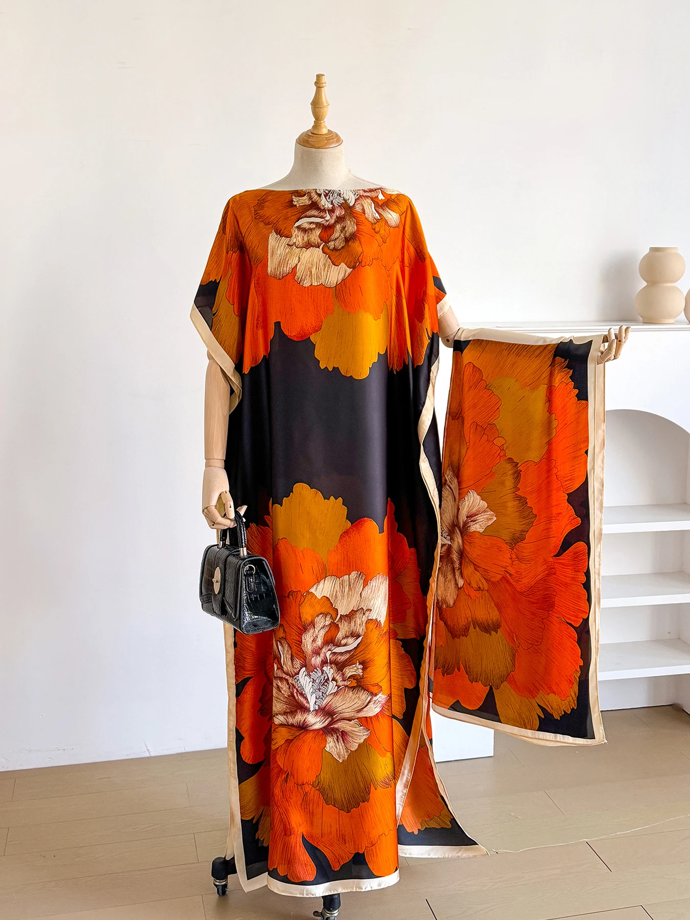 blue dress cotton on Fiona 100% Demin Midi Sizes:XL Front Body Length SEASON::Fall 2025 PRETTYGARDEN Women's Fall Fashion