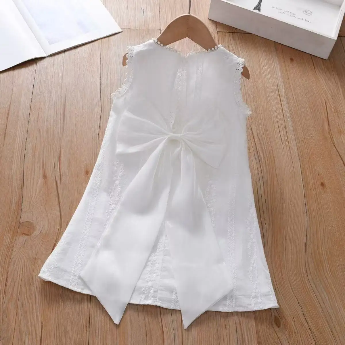 

Baby Girls Dress Kids Children Vest Dress Bow Princess Dress Spring Autumn Clothes 2-12 Years