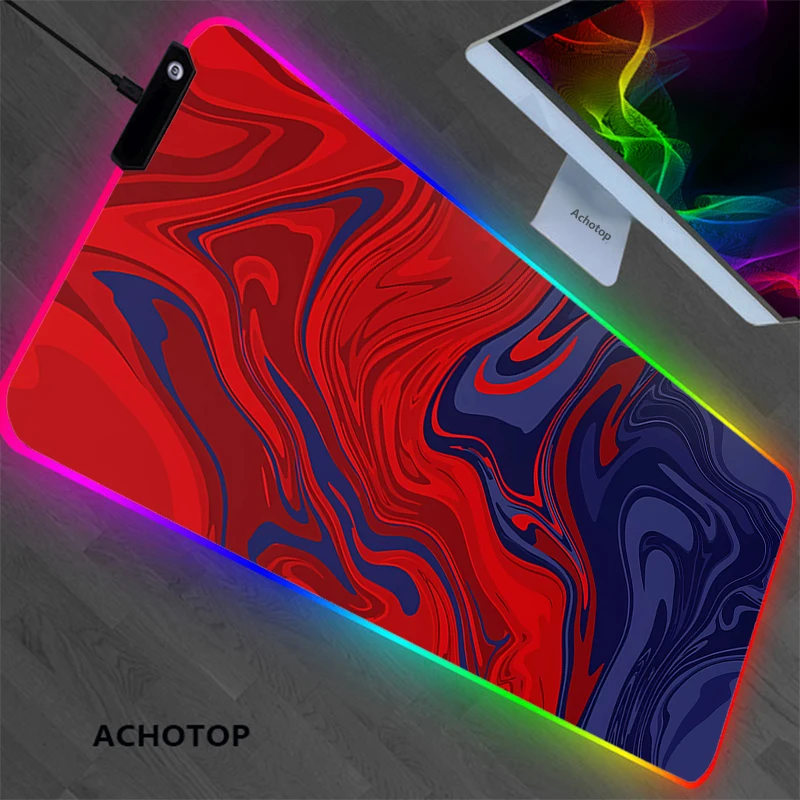 

RGB Strata Liquid Mousepad Large Gaming Mousepads Luminous Mouse Pads Big LED Mouse Mat Desk Pad Backlit Keyboard Mat Waterproof