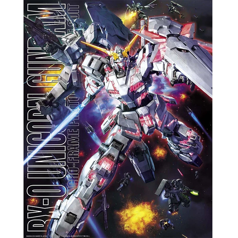 

Original Bandai Genuine Action Anime Figure MG 1/100 RX-0 UNICORN Gundam Assemble Toy for Boys Girls Gift Collectible Model