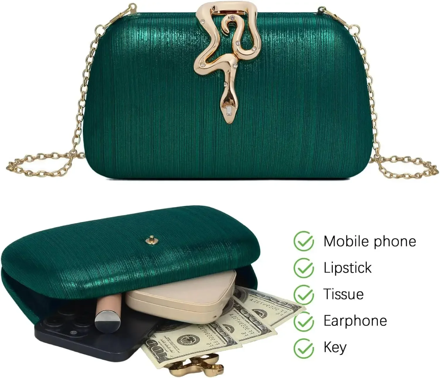 Картина 5: Jessie женские вечерние сумки формальные свадебные маленькие клатчи кошельки через плечо для выпускного вечера коктейльные вечерние сумки