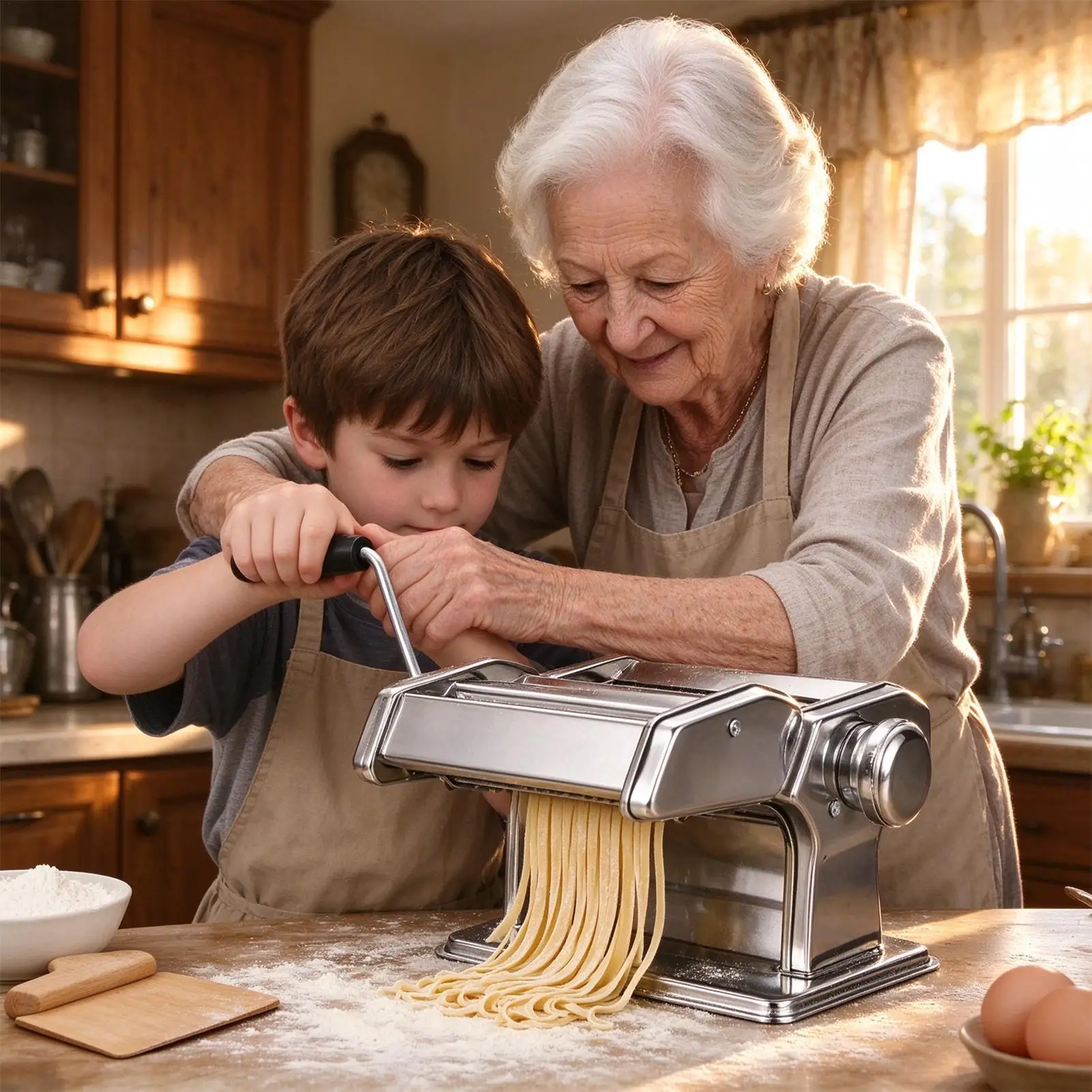 Pasta Maker Machine Stainless Steel 9 Thickness 2 Width Settings Roller Manual Pasta Maker Machine For Home Kitchen Restaurant