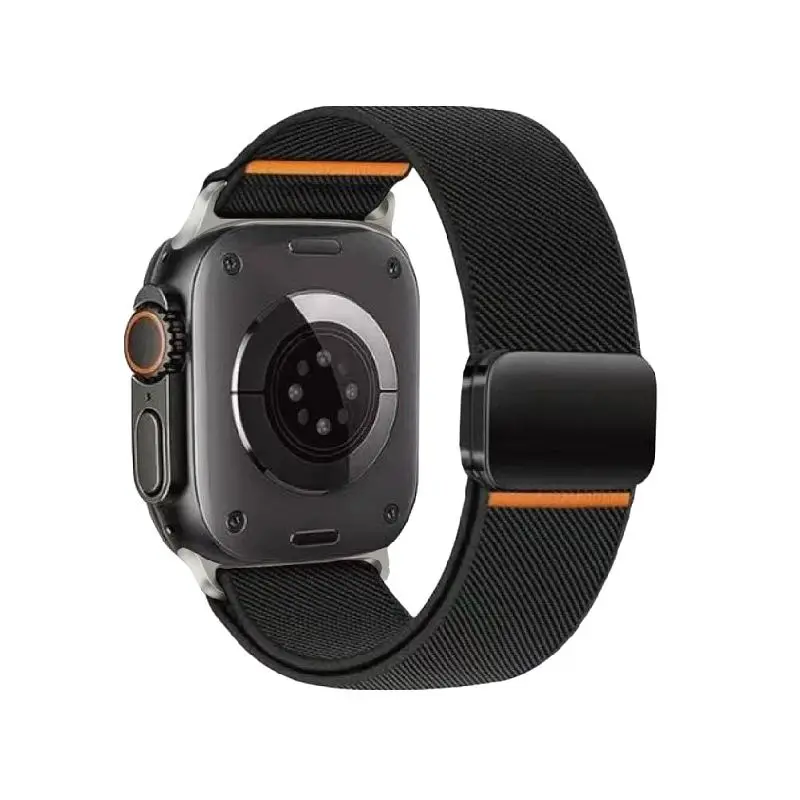

Magnetic Nylon Bands for Apple Watch Band 49 46 45 44 42 38 41 40mm Fabric Elastic Wristband Sport Strap for iWatch S10 9 8 7 6