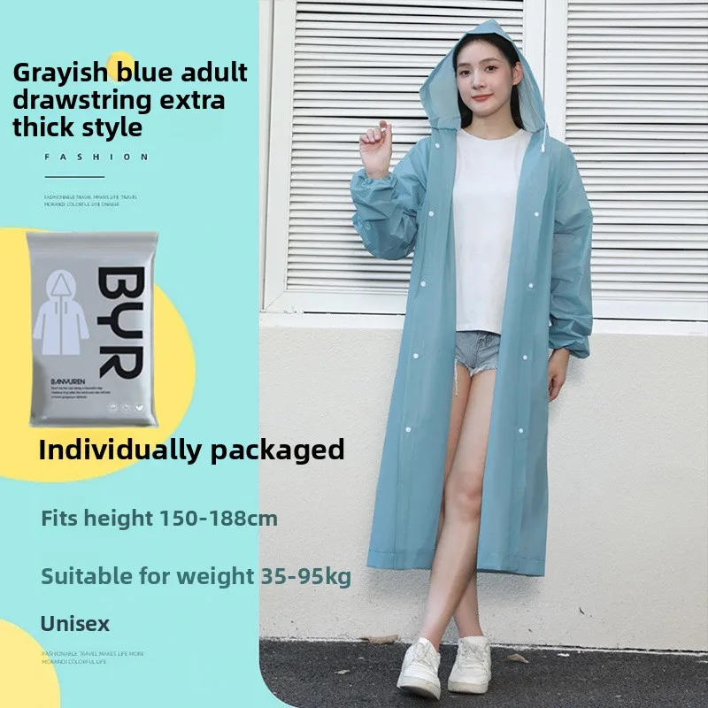 Mode femmes homme imperméable épaissi imperméable vêtements adulte Camping réutilisable Poncho vêtements de pluie chaud EVA manteau de pluie couverture de pluie