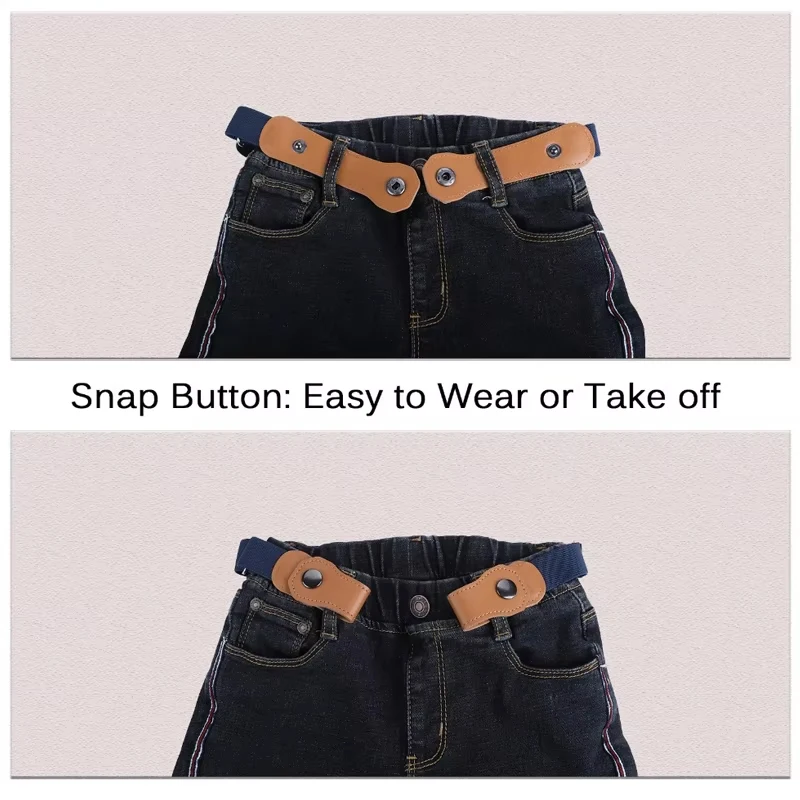 Kids Adjustable Elastic Jeans Belt Without Buckle