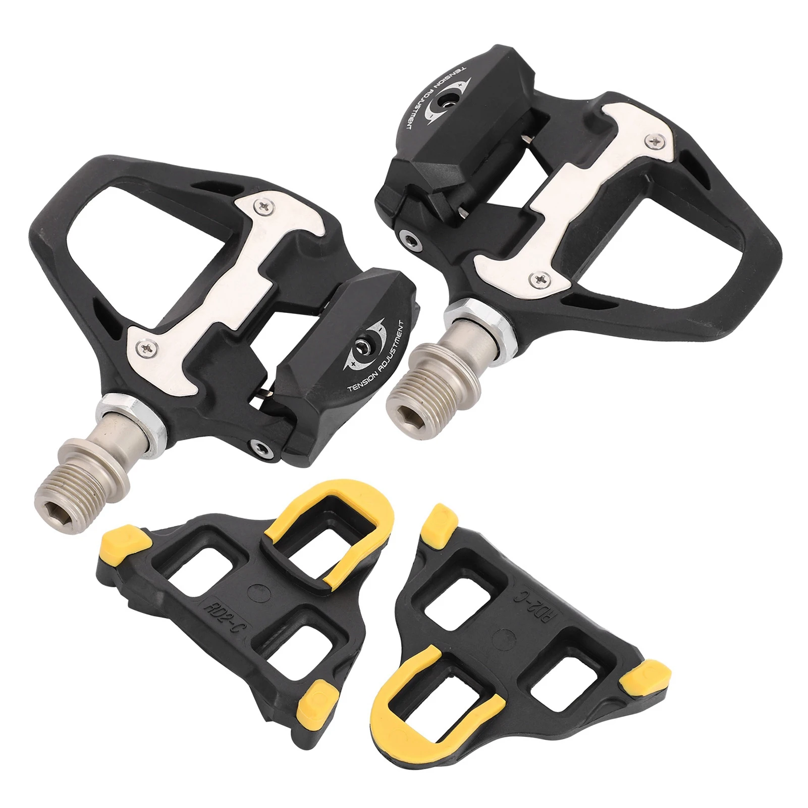 

90 x 100 Bike Pedals, SPD‑SL Cycling Road Bike Self‑Locking Pedals with Cleats Bicycle Pedals Repair Replacement