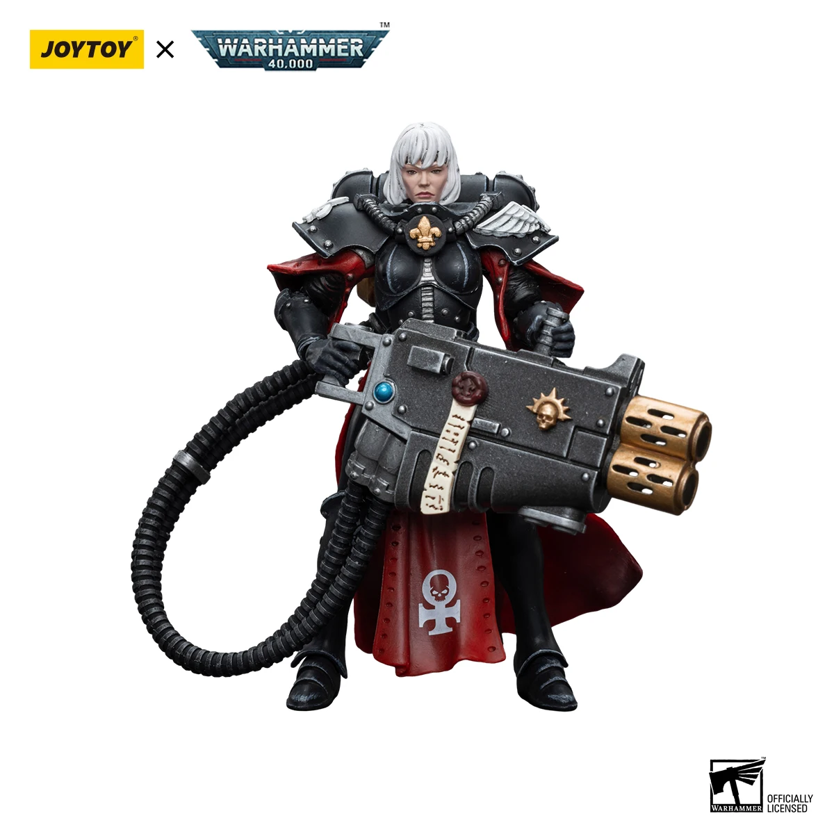 [IN STOCK]JOYTOY  1/18 Warhammer 40K Action Figure 3PCS Adepta Sororitas Retributor with Heavy Bolter Model Toy Gift